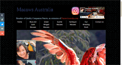 Desktop Screenshot of macawsaustralia.com